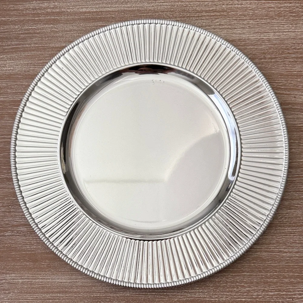Z Gallerie Gold & Silver Dinner Plate